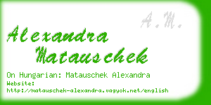 alexandra matauschek business card